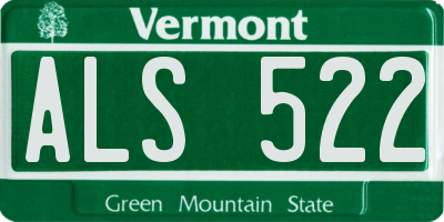 VT license plate ALS522