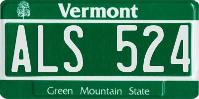 VT license plate ALS524