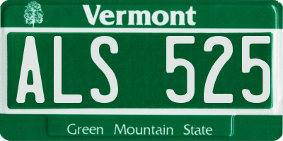 VT license plate ALS525