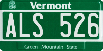 VT license plate ALS526