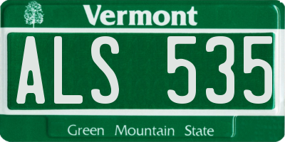 VT license plate ALS535