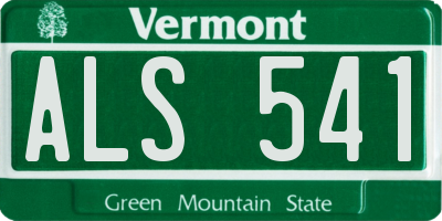 VT license plate ALS541