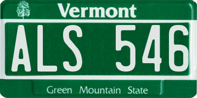 VT license plate ALS546