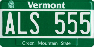 VT license plate ALS555