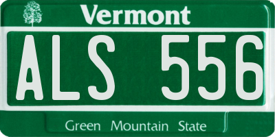 VT license plate ALS556