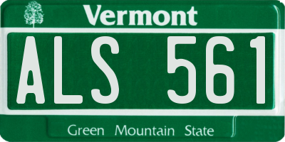 VT license plate ALS561