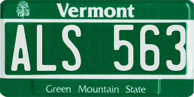 VT license plate ALS563