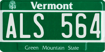 VT license plate ALS564