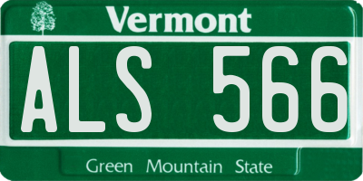 VT license plate ALS566