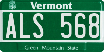 VT license plate ALS568