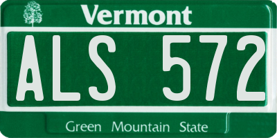 VT license plate ALS572