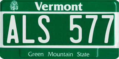 VT license plate ALS577
