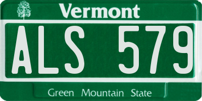 VT license plate ALS579