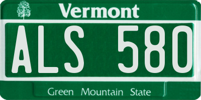 VT license plate ALS580