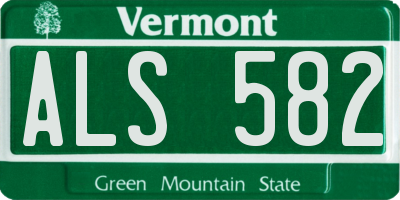 VT license plate ALS582