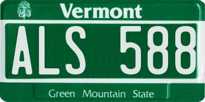 VT license plate ALS588
