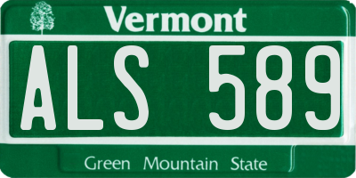 VT license plate ALS589