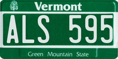 VT license plate ALS595