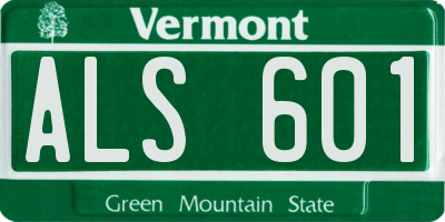 VT license plate ALS601