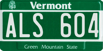 VT license plate ALS604
