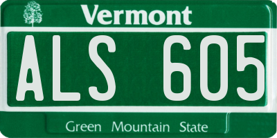 VT license plate ALS605