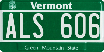 VT license plate ALS606