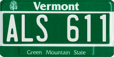 VT license plate ALS611