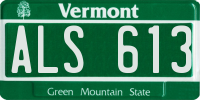 VT license plate ALS613