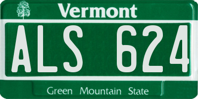 VT license plate ALS624