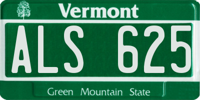 VT license plate ALS625