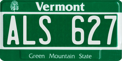 VT license plate ALS627