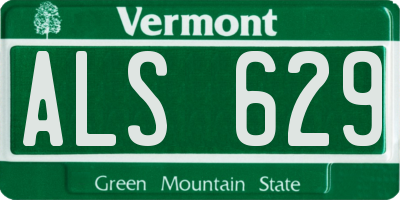 VT license plate ALS629