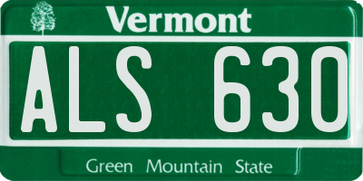 VT license plate ALS630
