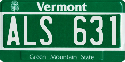VT license plate ALS631