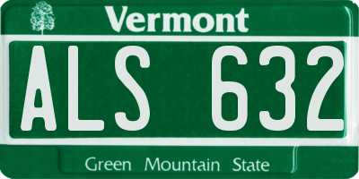 VT license plate ALS632