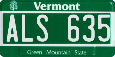 VT license plate ALS635