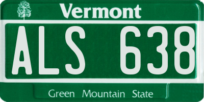 VT license plate ALS638