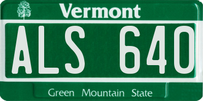 VT license plate ALS640