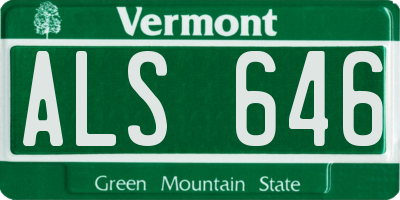 VT license plate ALS646