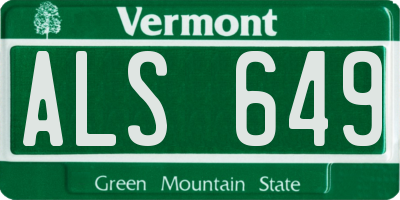 VT license plate ALS649