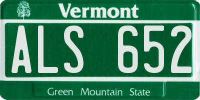 VT license plate ALS652