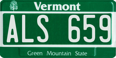 VT license plate ALS659