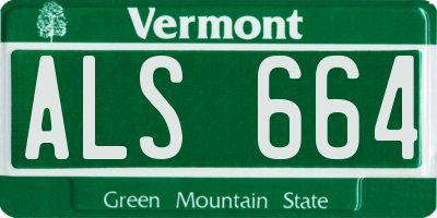 VT license plate ALS664
