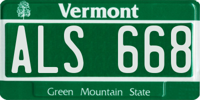 VT license plate ALS668