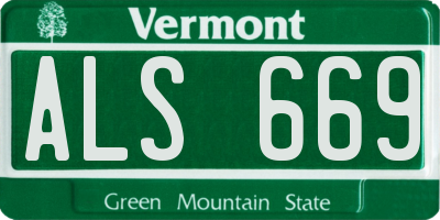 VT license plate ALS669