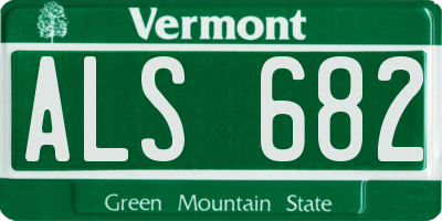 VT license plate ALS682