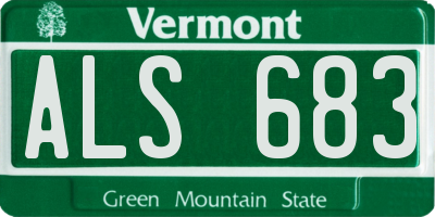VT license plate ALS683