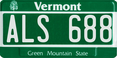 VT license plate ALS688
