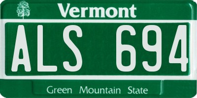 VT license plate ALS694
