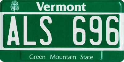 VT license plate ALS696